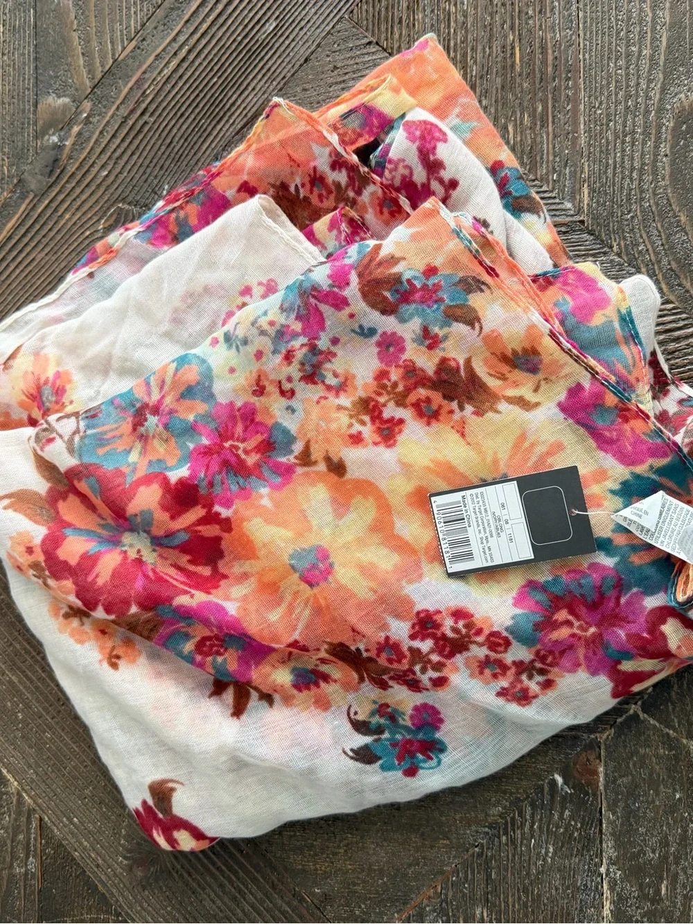 Y2K Large Mossimo Lightweight Printed Scarf Colorful Bohemian Cottagecore Boho